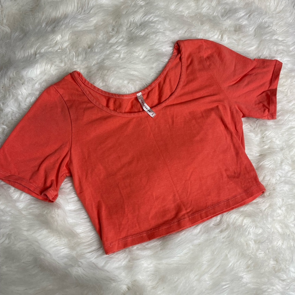 Coral crop top